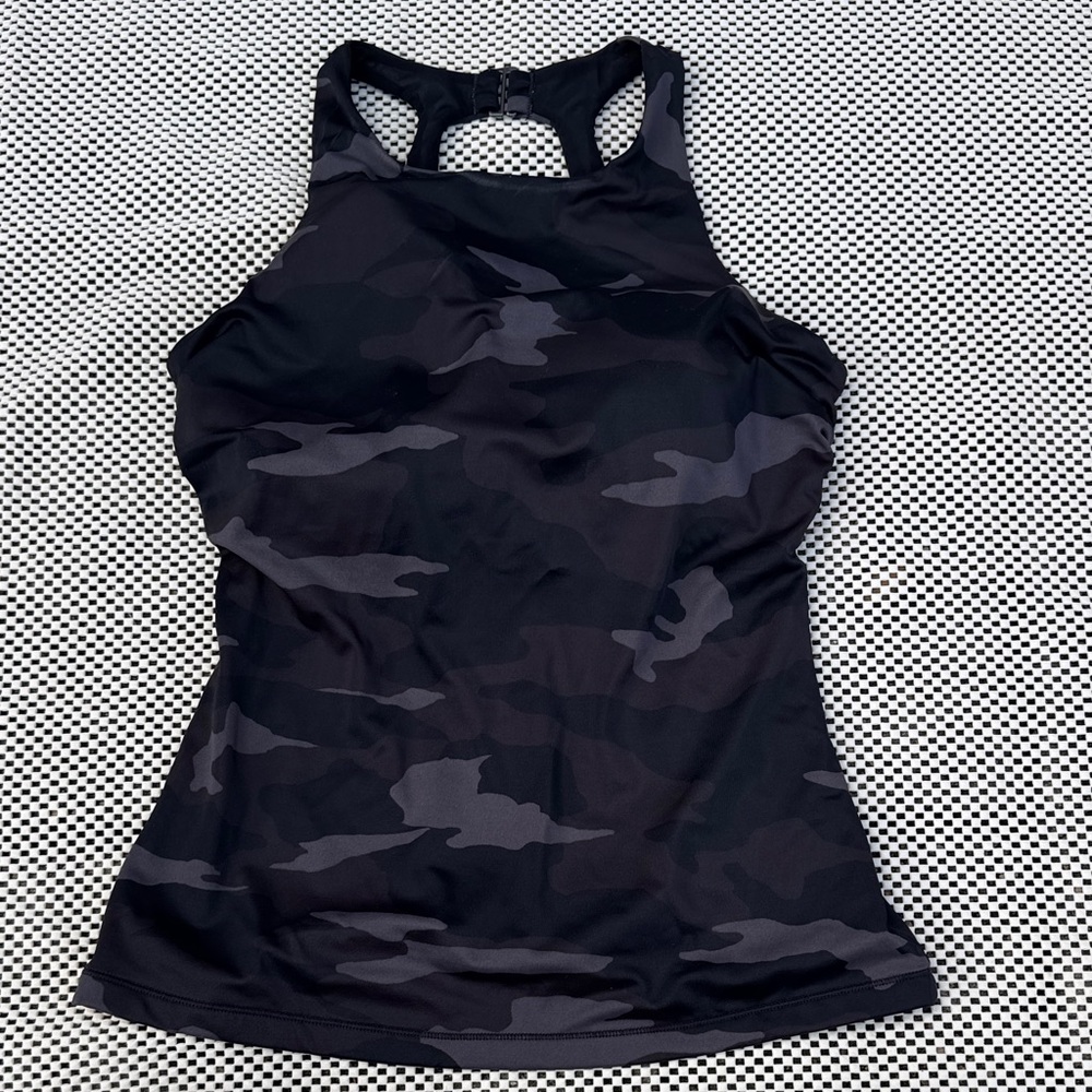 Athleta Black Camo Tank Top